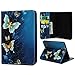 Produktbild Flip Hülle für Kindle Paperwhite 10 Generation 2018, Tablet PU Leder Case TPU Bumper Stoßfest Schutzhülle Auto Sleep/Wake Kartenfächer Geldtasche Magnetverschluss Ständer (Blauer Schmetterling)