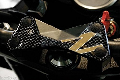 Protection 3D Plaque Fourche Compatible pour Moto Kawasaki Z750 Z1000 - Carbone Or