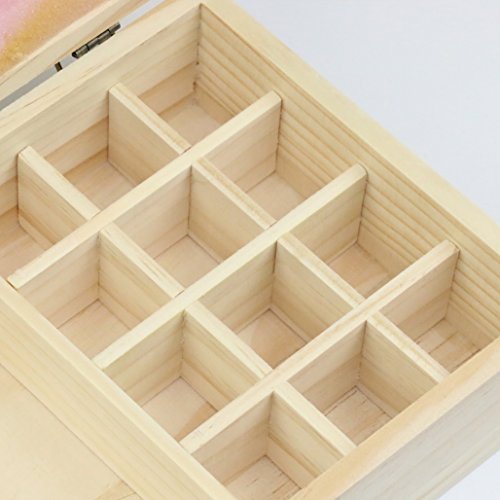 Perfekt Holz ätherisches Öl Box Set ätherischem Öl Etiketten – für 24 (5–15 ml) ätherisches Öl Flaschen – Ätherischen Ölen Schutzhülle für Reisen und Präsentationen HD16 - 3