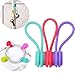 Produktbild Genenic Mehrzweck-Magnet-Kabel-Clips aus weichem Silikon für Kopfhörer, USB-Kabel, Lesezeichen, Schlüsselanhänger (zufällige Farbe), 5 Stück