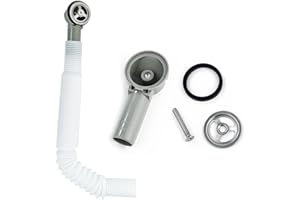 Qrity 1 Pièce Tuyaux de Débordement, Tube de Débordement pour évier Extensible, Interface Carrée (Taille: 41x41mm) Tube Longueur 250mm, Diamètre 26mm (diamètre intérieur: 21mm)