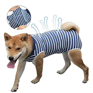 Coppthinktu Dog Recovery Suit for Abdominal Wounds or Skin Diseases Breathable Dog Surgery Recovery Suit for Dogs E-Collar Alternative After Surgery Wear Anti Licking Wounds