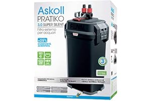 Askoll Pratiko 300 3.0 Super Silent Filtro Esterno per acquari Fino a 330 Litri New 2019, Nero