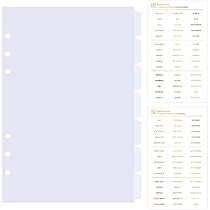 DY.2ten Ordner Register A4 - 8 Trennblätter Für 30-Loch-Ordner