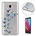 Produktbild CaseHome Silicone Gel HUAWEI Honor 5X Hülle(Mit Frei HD Displayschutzfolie) Transparent Weiche Silikon Schutzhülle,Weicher Flexibel Klar Gel Silikon TPU Hülle Superdünn Stoßfest Tasche Telefon-Kasten Schutz Tasche Schutzhülle Durchsichtig Handyhülle Silikon Case Schale für HUAWEI Honor 5X with Beautiful Colourful Pattern Design-Blaue Schmetterlinge