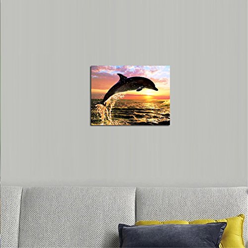 DIY 5D Dolphin Diamond Painting Cross-Stitch for Entrance Living Room Bedroom - 3