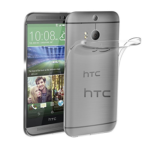 HTC One M8 Funda  iVoler TPU Silicona Case Cover Dura Parachoques Carcasa Funda Bumper para HTC One M8   Ultra-delgado   Shock-Absorci  n   Anti-Ara  azos   Transparente - Garant  a Incondicional de 18 Meses