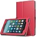 Produktbild MoKo Hülle für All-New Amazon Fire 7 Tablet (7 Zoll - 7. Generation, 2017 Modell) - Kunstleder Ständer Schutzhülle Smart Cover mit Auto Sleep/Wake up Funktion, Stift-Schleife und Stanfunktion für das neue Fire 7 2017, Rot