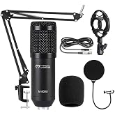 Magicvoice M-800U, Profesyonel Kondanser Yayıncı Mikrofonu, Ses Kaydı, Podcasting, YouTube, Karaoke, Oyun Akışı, (+48V Phanto