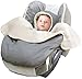 Wallaboo Baby Blanket Coco nore - For Car seat and Travel - Warm and safe - 90 X70 cm - For Babies from Newborn - grey