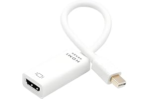Leloco 4K Mini DisplayPort auf HDMI Adapter,Mini DP auf HDMI Adapter Konverter Konverter Für Thunderbolt 2, MacBook Pro, MacBook Air, iMac, Surface Pro Mehr Weiß