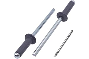 SKIR'CO Remaches ciegos pintados (400 piezas) 4,0 x 16 mm, remaches de aluminio, broca incluida (gris grafito RAL 7024)