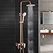 Produktbild WANGYONGQI Vintage Duschset, Aluminium-Duschset Druck-Multifunktionswand-Regendusche (Rotgold)