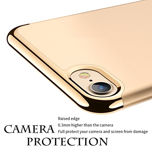 Humixx Funda iPhone 7  Anti-Rasgu  os Resistente Espalda Dura y Suave Interior de Silicona Carcasa Protectora 360 Grados Protecci  n H  brida de Ca  da Caso Antigolpes Case Cover para Apple iPhone 7