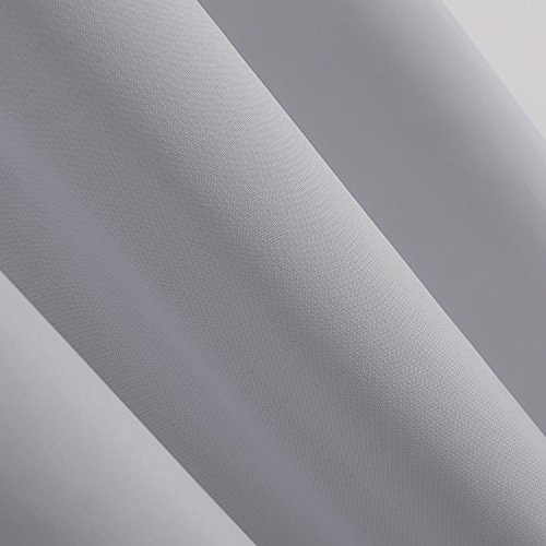Deconovo Thermogardinen mit Ösen Oxford Vorhang Gardinen 240×135 cm Hellgrau - 5