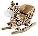 Homcom Schaukelpferd Kinder Schaukeltier Plüsch Schaukel Pferd Baby Schaukelspielzeug Geschenk für Kinder (Schaukelgiraffe)