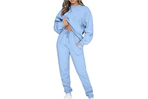 TYHONEYS Women Tracksuits Casual 2 Piece Sportwear Outfits Long Sleeve Loose Tops Skinny Round Neck Long Pants Sets Sweatshirts Suits Plus Size