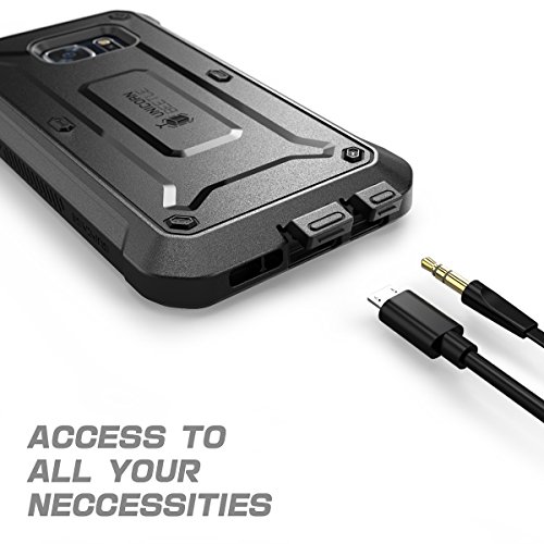 Supcase Carcasa para Samsung Galaxy S7 Edge 2016  Funda completa resistente  serie Unicorn Beetle PRO  Negro 