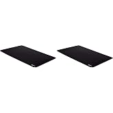 Amazon Basics Rectangular Computer Gaming Mouse Pad, Extended, Black, 902L x 902W mm (Pack of 2)