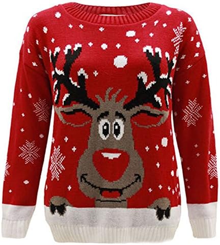 Vanilla Inck Unisex Kids Childrens Boys Girls Child Christmas Party Xmas Novelty Reindeer Santa Jumper Sweater Top Age 3-12