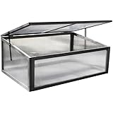 Garden Mile Wooden Mini Cold Frame Small Garden Greenhouse Growing Plant Protection Waterproof Weather Resistant Suitable for