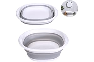 TAIPINTEE Cesta Plegable - Tina Plegable, Barreño Plegable, Contenedor de Almacenamiento Plegable y Organizador Plegable, Plegable, Plegable, para Ahorrar Espacio