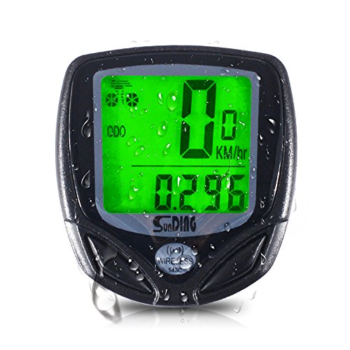 iRegro Fahrradcomputer, Original wasserdicht drahtloser Kilometerzähler, LCD-Hintergrundbeleuchtung-Bewegung-Sensor im Freien, das Realtime Speed Tracking