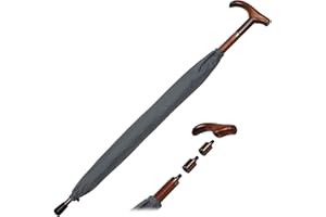 iX-brella Parapluie de support réglable en hauteur avec poignée en bois