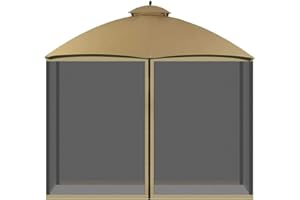 COWVIE Gazebo Netting Screen Replacement Universal 4-Panel Sidewalls 10' x 10' (Only Netting)