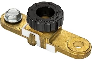 Battery Master Disconnect,Jtron Auto Battery Link Terminal Quick Cutoff Disconnect Master Kill Switch Cut Off Side Post Battery Disconnect Switch Marine Boat Car Rv Vehicles Battery Saver (Black)