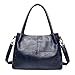 Produktbild Umhängetasche Gitter Ou Leder Handtasche Schultertasche Für Frauen Dame Lässig Tasche Große Einkaufstasche,Blue-M