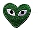 Produktbild PLAY COMME des GARCONS Green Heart Eyes Cap Polo Backpack Clothing Jacket Shirt DIY Embroidered Iron On / Sew On Patch by BKKPatch