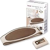 Beurer HK-72 - Almohadilla electrónica lumbar / abdominal portátil, con batería, 115 x 18 cm, color crema y marrón