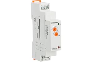Wengart Relais de Temps de Retard TBT7-B1, Relais de temporisation avec Fonction Unique, 1SPDT Ouverture retardée ACDC12-240 V, Convient pour Le contrôle de Retard de la Charge