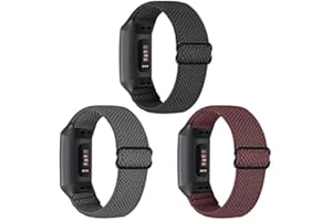 WNIPH Compatible with Fitbit Charge 3 Strap/Fitbit Charge 4 Strap,Adjustable Elastic Nylon Replacement Sport Wristband for Fitbit Charge 3 / Fitbit Charge 4