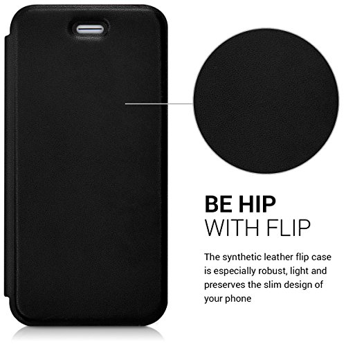 kwmobile Funda para Apple iPhone 6 6S - Carcasa para m vil de Cuero sint tico - Case Plegable en Negro reviews kwmobile Funda para Apple iPhone 6 6S - Carcasa para m vil de Cuero sint tico - Case Plegable en Negro