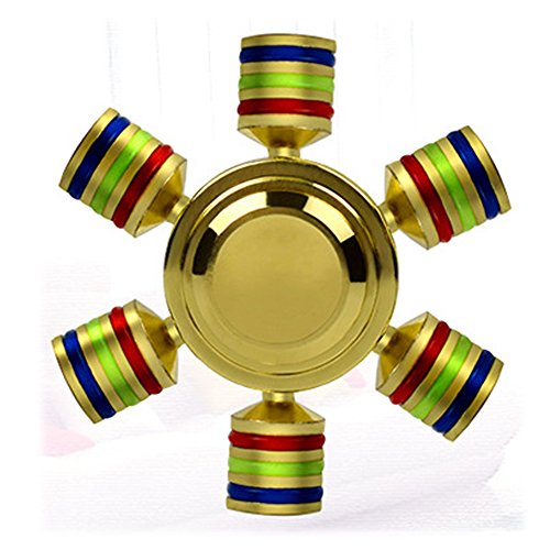 INGLY 6 Sided 360Metallic Fidget Spinner Toy Stainless Steel Anxiety Relief Toys Luminous for Killing Time Relieves Anxiety ADHD Stress Reducer Spinner High Speed Hand Ceramic Bearings (Gold) INGLY 6 Sided 360Metallic Fidget Spinner Toy Stainless Steel Anxiety Relief Toys Luminous for Killing Time Relieves Anxiety ADHD Stress Reducer Spinner High Speed Hand Ceramic Bearings (Gold)