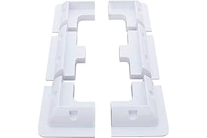 OBLLAR 6PCS Solar Panel Brackets ABS Solar Panel Mounting Brackets, Drill-Free Corner Bracket Kit for Roofs of RV, Caravans, Vehicles, Camper Vans, Sheds, Garages, Boats (White)