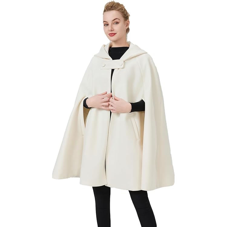 Damen Poncho Cape Mit Kunstfell Kragen - Winter Umhang In Verschiedenen Größen