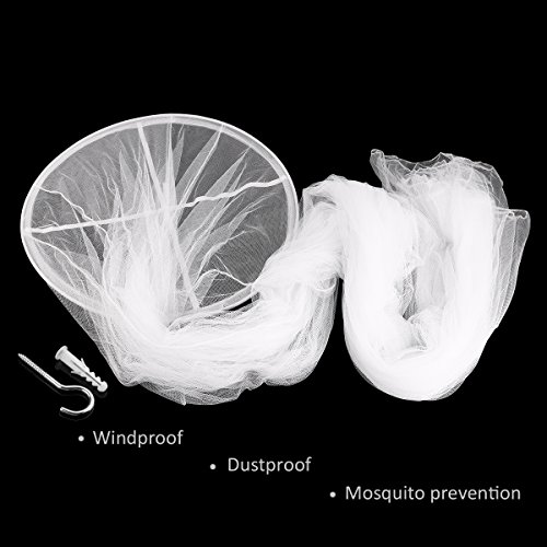 LEORX Moskitonetz – Kleinkind Bett Kinderbett Baldachin Moskitonetz – eingerichtet (weiß) - 4
