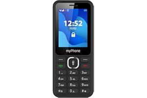 MP myPhone 6320 Tastenhandy ohne Vertrag 2,4” Seniorenhandy mit Taschenlampe, Dual SIM, Kamera, FM Radio, MP3, Lange Akku 1000mAh, Bluetooth, SD, Mobiltelefon, Rentner Handy, Großtastenhandy - Schwarz