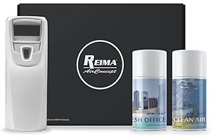 ‎REIMA AIRCONCEPT GMBH Duftspender Starter Set "Anti-Smoke" | incl. Raumsprays "Fresh Office" und "Clean Air" | Raumdüfte von REIMA | mit Geruchsabsorber | Farbe: Business