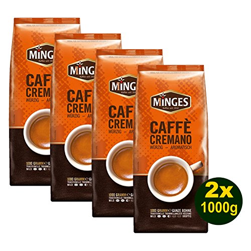 Minges Caffè Cremano, 1000g Bohnen 4er Pack