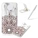 Produktbild Herzzer Weich TPU Silikon Handyhülle für Moto G6 Plus, Marmor Malerei Bumper HandyTasche Flexible Ultra Dünn Schutzhülle Back Cover Anti-Shock für Moto G6 Plus - Mandala Floral