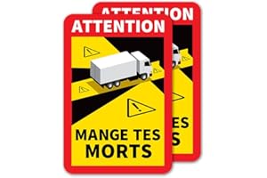 STARMAKER Sticker Mange tes Morts autocollant humour parodie Angle morts non homologué décoratif Vinyle intérieur/extérieur waterproof (2pcs 12x18cm)