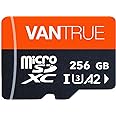 VANTRUE 256 GB Scheda di memoria microSD, UHS-I U3 4 K, con adattatore, compatibile con Dashcam, smartphone, tablet, Action C