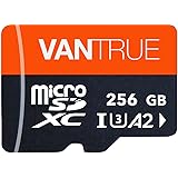 Vantrue 256 Go Carte mémoire microSDXC UHS-I U3 4K avec Adaptateur Compatible avec Dashcam, Smartphone, Tablette, caméra d'ac
