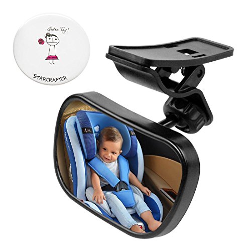 Starcrafter Auto Baby Spiegel Einstellbare Rückspiegel für Babyschalen mit Saugnäpfe und Klammer - 2