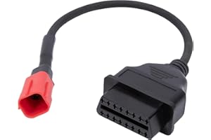 KASTURRBOO KASturbo OBD2 Cavo Adattatore Diagnostico a 6 Pin a 16 Pin, Adatto per connettore per rilevamento guasti Moto Honda Suzuki