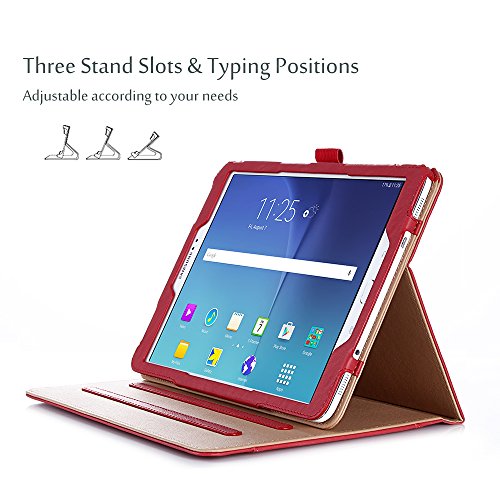 ProCase Schutzhülle Samsung Galaxy Tab S2 9.7 Kunstleder Schutz Hülle Ständer für Galaxy Tab S2 Tablet (9.7 inch, SM-T810 T815 T813)Rot - 6